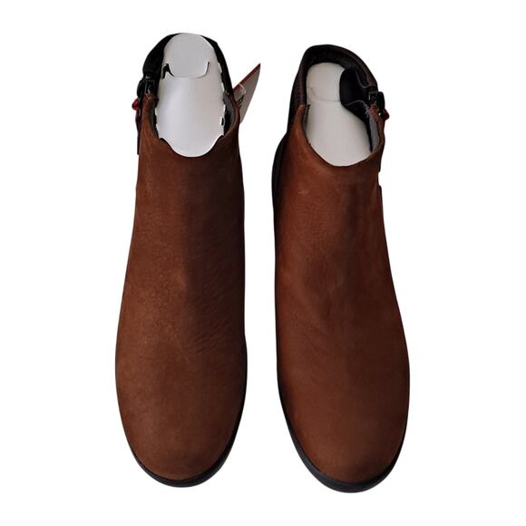 NIB Bogs Vista Waterproof Leather Rugged Zip Snow Boots Cognac Womens Size 7 - Picture 2 of 14